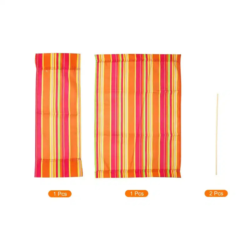 Unique Bargains Set di Bastoni Tondi di Ricambio per Sedia da Regista in Tela Multicolore 5 Pezzi
