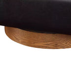 Poltrona girevole a barile Comfort Pointe Irving con base in legno e similpelle