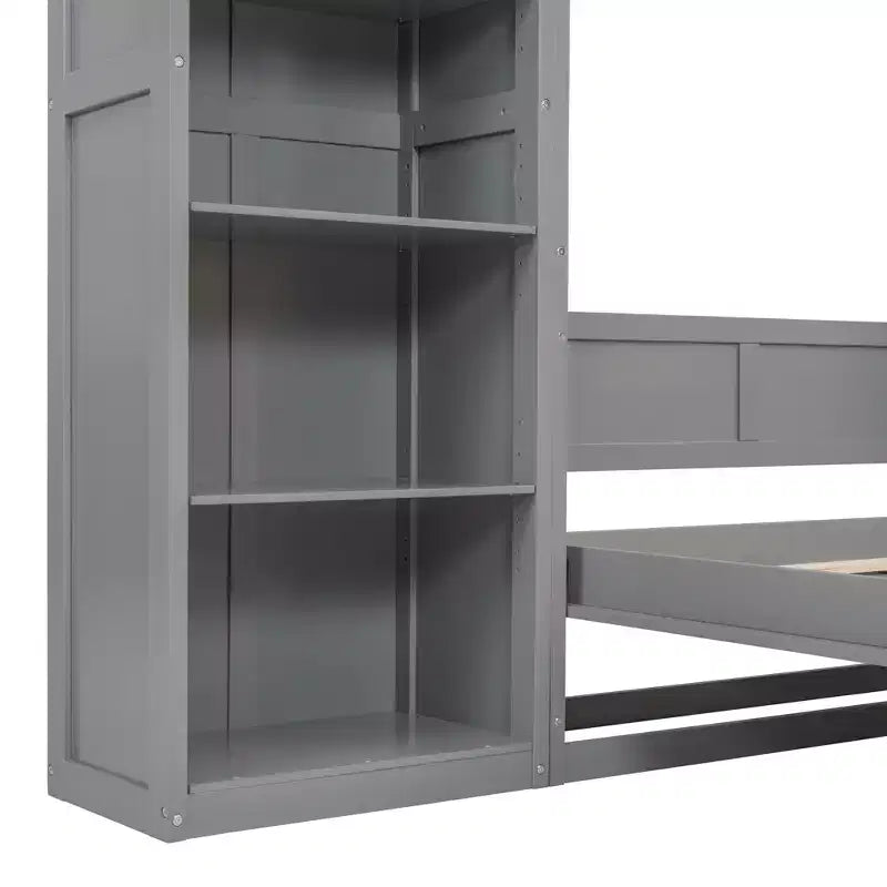 Letto a scomparsa/a muro con mensole ModernLuxe (Full/Queen Size)