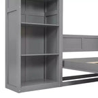 Letto a scomparsa/a muro con mensole ModernLuxe (Full/Queen Size)