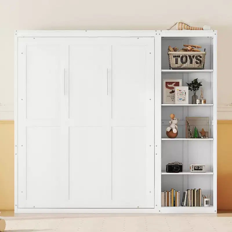 Letto a scomparsa/a muro con mensole ModernLuxe (Full/Queen Size)