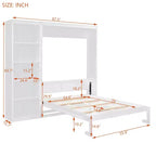 Letto a scomparsa/a muro con mensole ModernLuxe (Full/Queen Size)