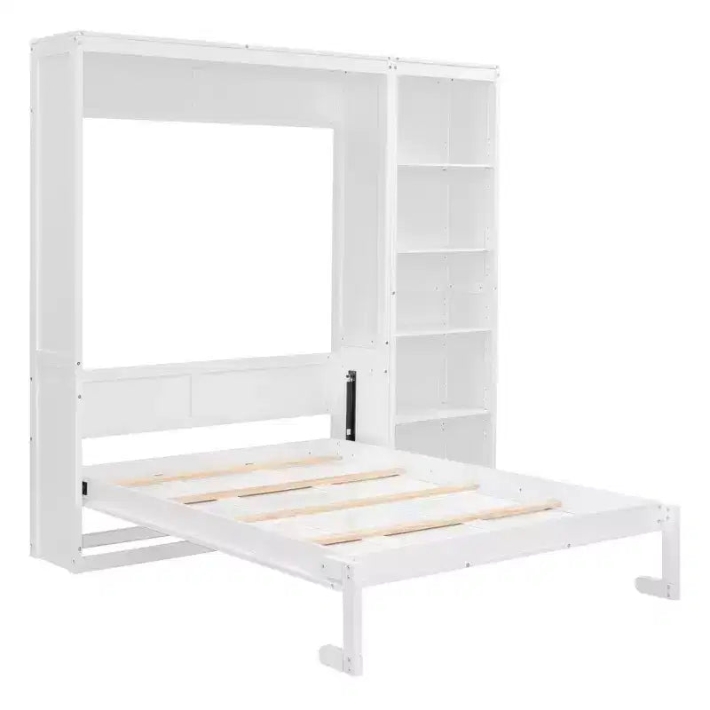 Letto a scomparsa/a muro con mensole ModernLuxe (Full/Queen Size)