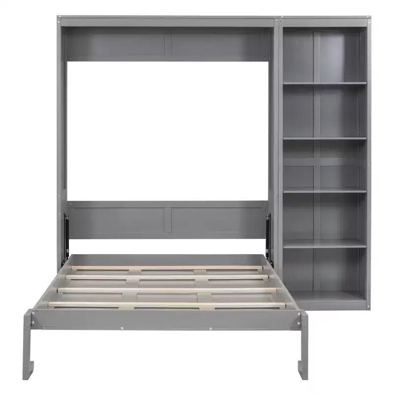 Letto a scomparsa/a muro con mensole ModernLuxe (Full/Queen Size)