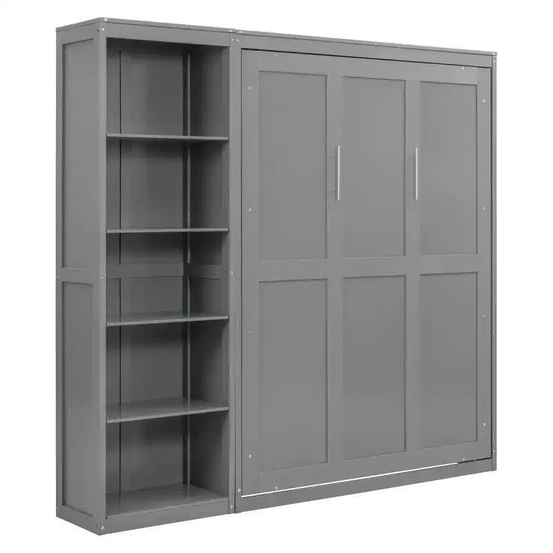 Letto a scomparsa/a muro con mensole ModernLuxe (Full/Queen Size)