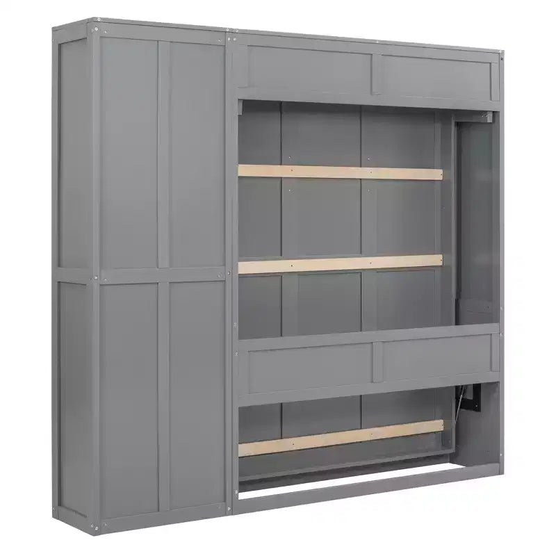 Letto a scomparsa/a muro con mensole ModernLuxe (Full/Queen Size)