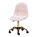 Sedia da ufficio girevole Kabira Baxton Studio, contemporanea, glam e di lusso, in velluto e metallo