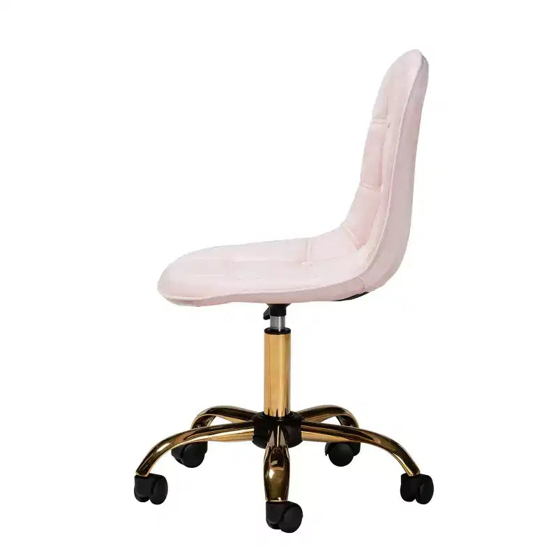 Sedia da ufficio girevole Kabira Baxton Studio, contemporanea, glam e di lusso, in velluto e metallo