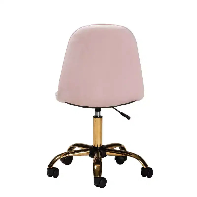 Sedia da ufficio girevole Kabira Baxton Studio, contemporanea, glam e di lusso, in velluto e metallo