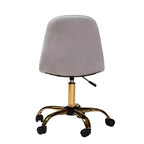 Sedia da ufficio girevole Kabira Baxton Studio, contemporanea, glam e di lusso, in velluto e metallo
