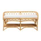 Panca Bali & Pari Leryn in Rattan Naturale Marrone Moderno Bohemien