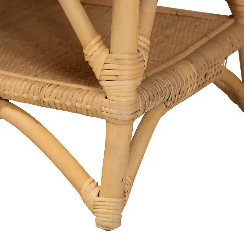 Panca Bali & Pari Leryn in Rattan Naturale Marrone Moderno Bohemien