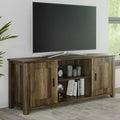Lavish Home 65-inch TV Stand  2-Door Entertainment Center, Adjustable Media Console Shelves, Cable Management, Farmhouse Style