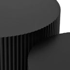 Set di 2, set di tavolini da caffè sovrapponibili a righe ondulate per soggiorno, camera da letto 4M - ModernLuxe