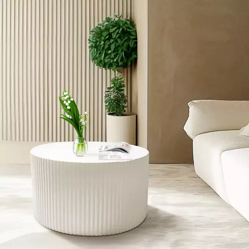 Set di 2, set di tavolini da caffè sovrapponibili a righe ondulate per soggiorno, camera da letto 4M - ModernLuxe