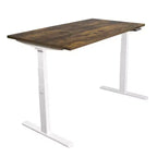 Mount-It! Dual Motor Electric Standing Desk with 55 Tabletop, Oak & White