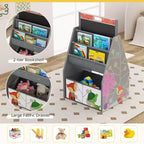 Set Tavolo e Sedie per Bambini Costway con Lavagna Magnetica e Lavagna Bianca Girevole a Doppia Faccia Grigio/Bianco