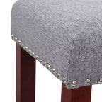 Sgabello da bar WestinTrends 29" con seduta imbottita a sella (Set da 2), ciliegio/grigio