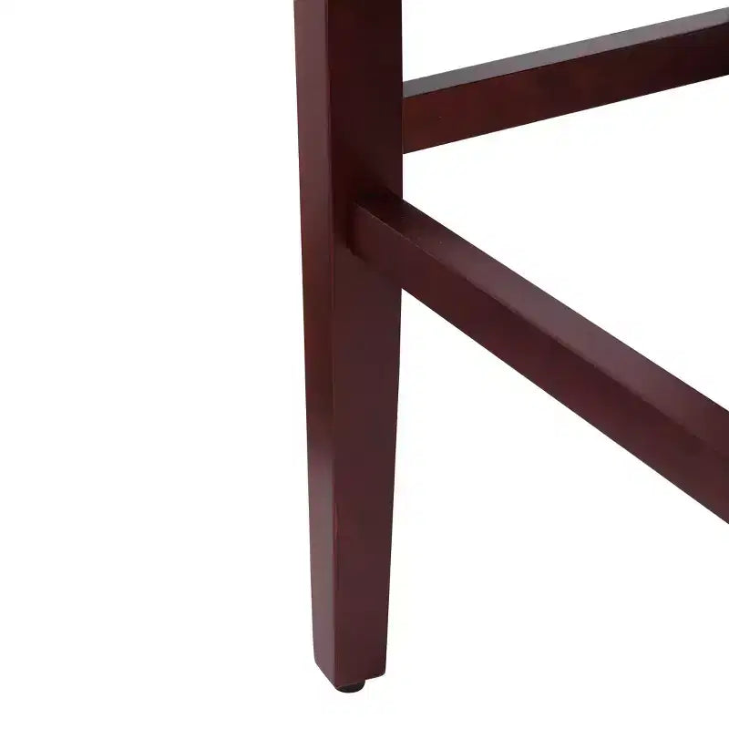 Sgabello da bar WestinTrends 29" con seduta imbottita a sella (Set da 2), ciliegio/grigio