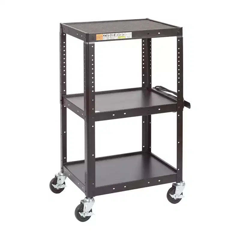 ECR4Kids Mobile AV Media Cart, Technology Trolley, Black