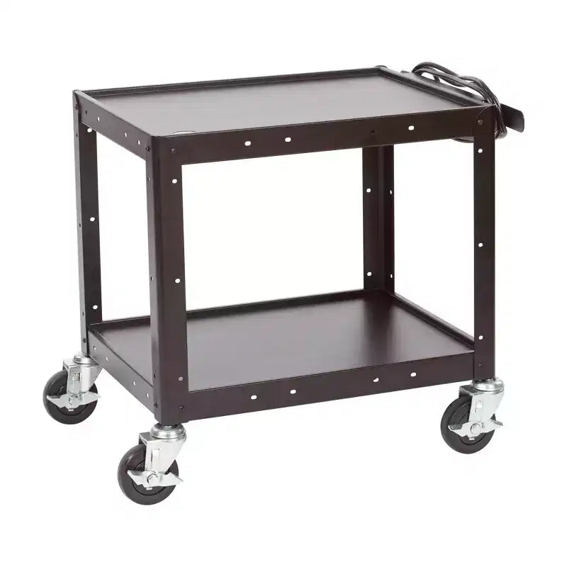 ECR4Kids Carrello Mobile A/V, Carrello per Tecnologia, Nero