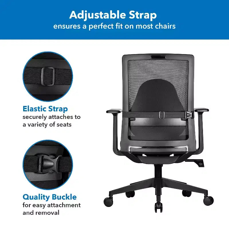 Mount-It! Cuscino di Supporto Lombare, Supporto per la Schiena Ergo Collection, Sedia da Gaming, Memory Foam, Allevia il Mal di Schiena Migliora la Postura, Rivestimento in Rete Lavabile
