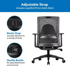 Mount-It! Cuscino di Supporto Lombare, Supporto per la Schiena Ergo Collection, Sedia da Gaming, Memory Foam, Allevia il Mal di Schiena Migliora la Postura, Rivestimento in Rete Lavabile