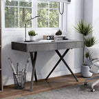 HOMES: Inside + Out Scrivania Thunderseek Mid Century 2 cassetti da 47" con USB e prese di corrente