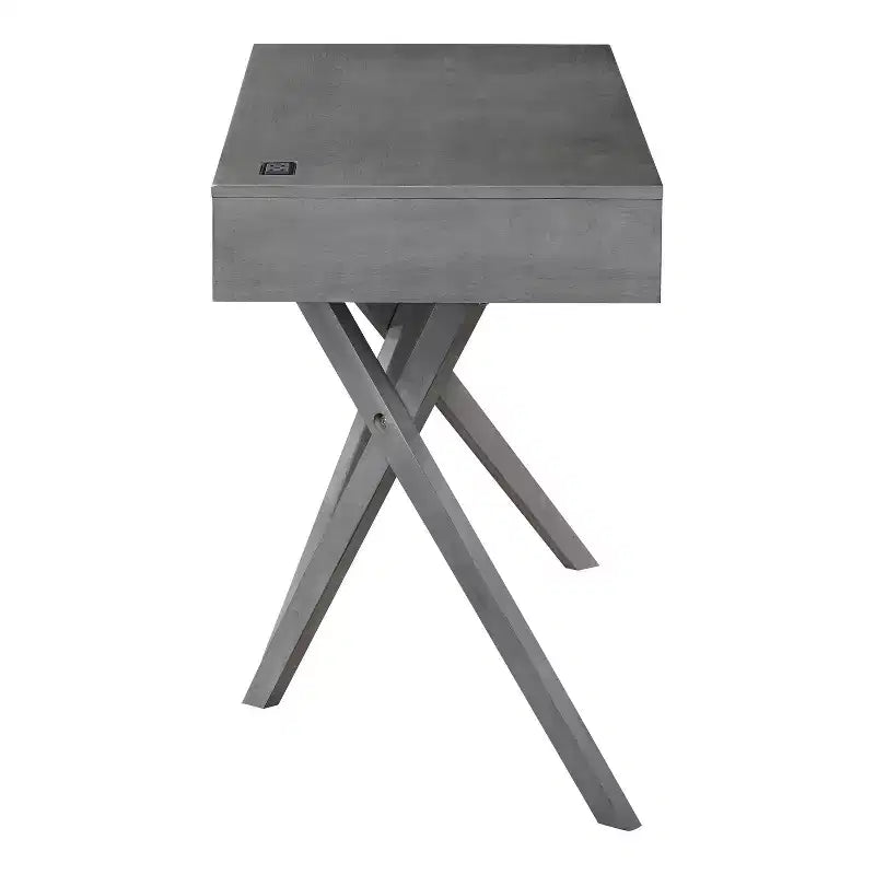HOMES: Inside + Out Scrivania Thunderseek Mid Century 2 cassetti da 47" con USB e prese di corrente