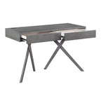 HOMES: Inside + Out Scrivania Thunderseek Mid Century 2 cassetti da 47" con USB e prese di corrente