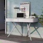 HOMES: Inside + Out Scrivania Thunderseek Mid Century 2 cassetti da 47" con USB e prese di corrente