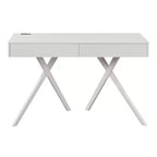 HOMES: Inside + Out Scrivania Thunderseek Mid Century 2 cassetti da 47" con USB e prese di corrente