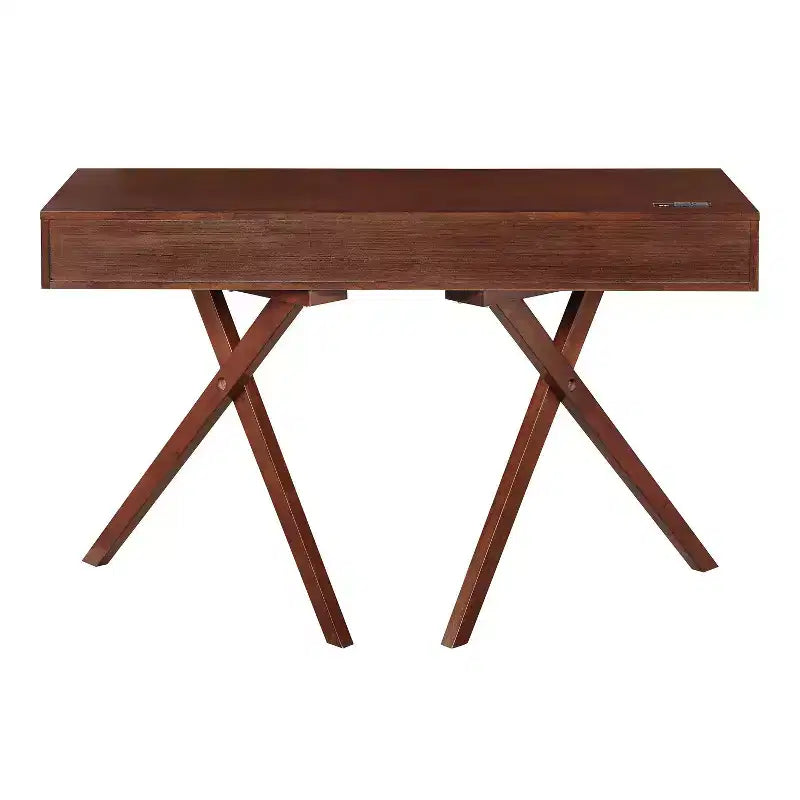 HOMES: Inside + Out Scrivania Thunderseek Mid Century 2 cassetti da 47" con USB e prese di corrente