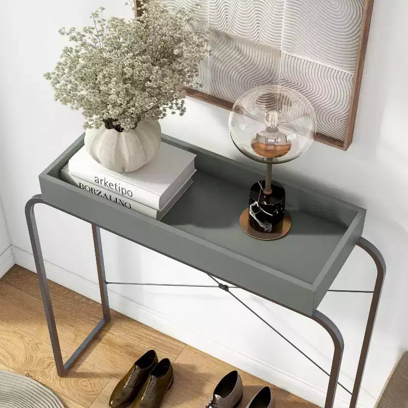 24/7 Shop At Home 33 Songearth Tavolo Consolle Moderno con Vassoio Superiore