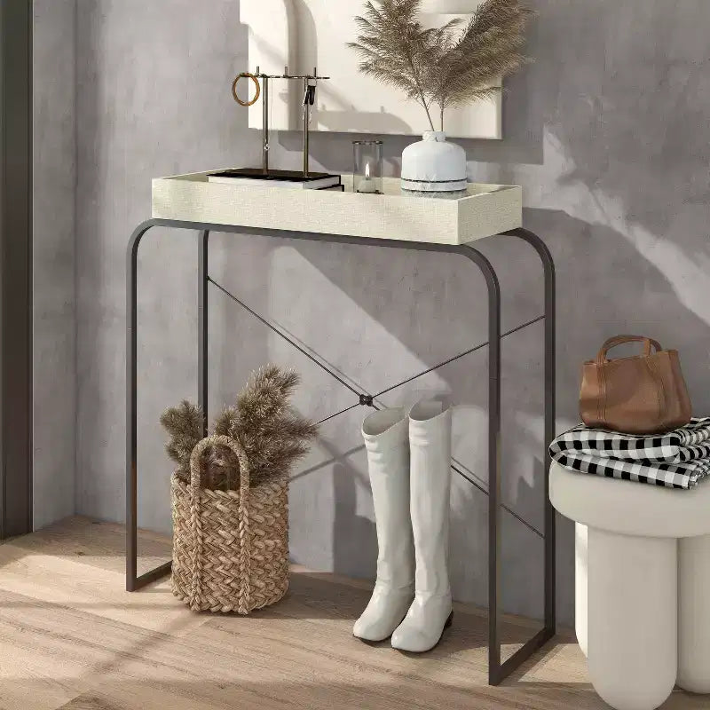24/7 Shop At Home 33 Songearth Tavolo Consolle Moderno con Vassoio Superiore