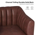 Sedia in similpelle Carsten Industry da 30 pollici con gambe in metallo, set di 2 | HULALA HOME
