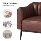 Sedia in similpelle Carsten Industry da 30 pollici con gambe in metallo, set di 2 | HULALA HOME