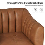 Sedia in similpelle Carsten Industry da 30 pollici con gambe in metallo, set di 2 | HULALA HOME