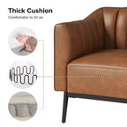 Sedia in similpelle Carsten Industry da 30 pollici con gambe in metallo, set di 2 | HULALA HOME