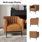 Sedia in similpelle Carsten Industry da 30 pollici con gambe in metallo, set di 2 | HULALA HOME