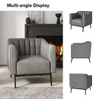 Sedia in similpelle Carsten Industry da 30 pollici con gambe in metallo, set di 2 | HULALA HOME