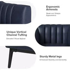 Sedia in similpelle Carsten Industry da 30 pollici con gambe in metallo, set di 2 | HULALA HOME