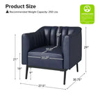 Sedia in similpelle Carsten Industry da 30 pollici con gambe in metallo, set di 2 | HULALA HOME