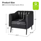 Sedia in similpelle Carsten Industry da 30 pollici con gambe in metallo, set di 2 | HULALA HOME