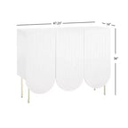 Lifestorey Madia Ingrid Mid-Century Moderna a 3 Ante con Bordi Ondulati