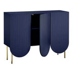 Lifestorey Madia Ingrid Mid-Century Moderna a 3 Ante con Bordi Ondulati