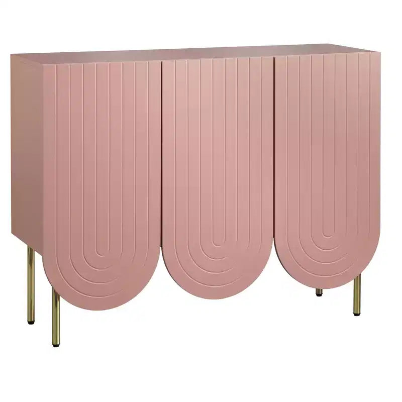 Lifestorey 3 Door Ingrid Mid Century Modern Scalloped Sideboard