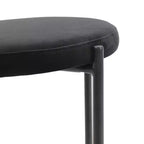 LeisureMod Euston Sgabello da bar moderno in vimini con telaio in acciaio nero, per interni, cucina, bancone, sala da pranzo, colazione, posti a sedere per bar, sedia contemporanea