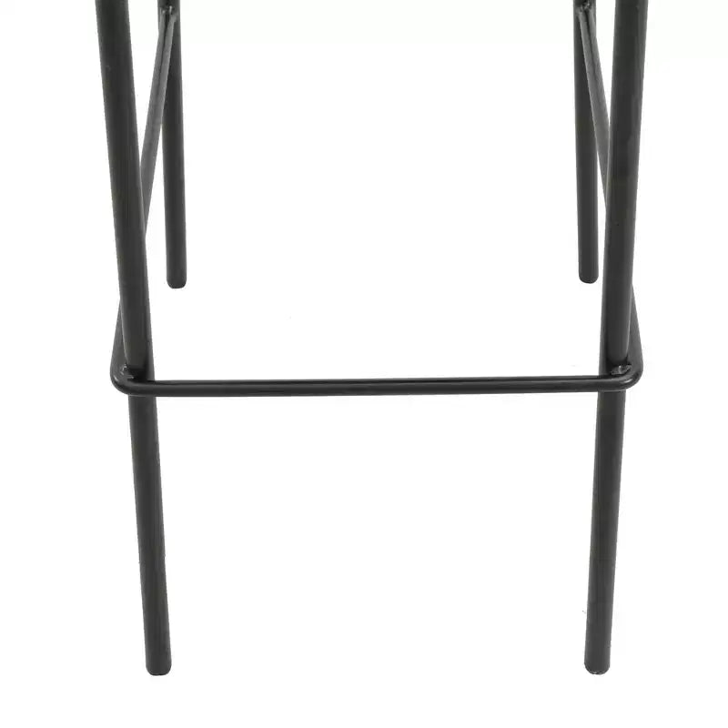 LeisureMod Euston Sgabello da bar moderno in vimini con telaio in acciaio nero, per interni, cucina, bancone, sala da pranzo, colazione, posti a sedere per bar, sedia contemporanea