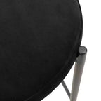 LeisureMod Euston Sgabello da bar moderno in vimini con telaio in acciaio nero, per interni, cucina, bancone, sala da pranzo, colazione, posti a sedere per bar, sedia contemporanea